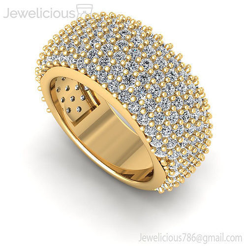 Jewelicious-1507-Ring rose gold ring with pave set diamonds