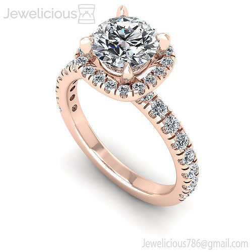 Jewelicious-1488-Ring rose gold diamond halo engagement ring