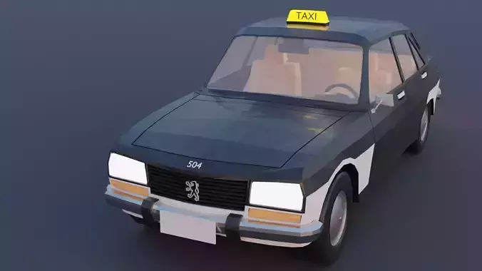 Faceted-concept iconic Peugeot 504 Taxi