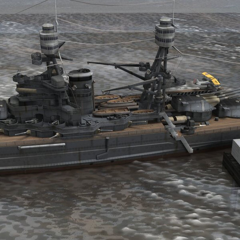 USS Arizona in various formats 3D model_17