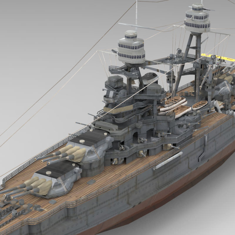 USS Arizona in various formats 3D model_12
