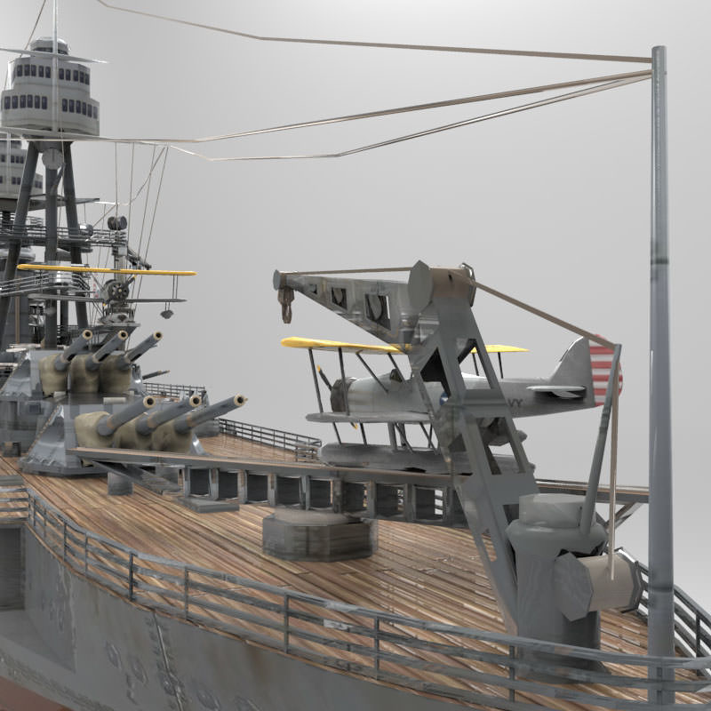 USS Arizona in various formats 3D model_11
