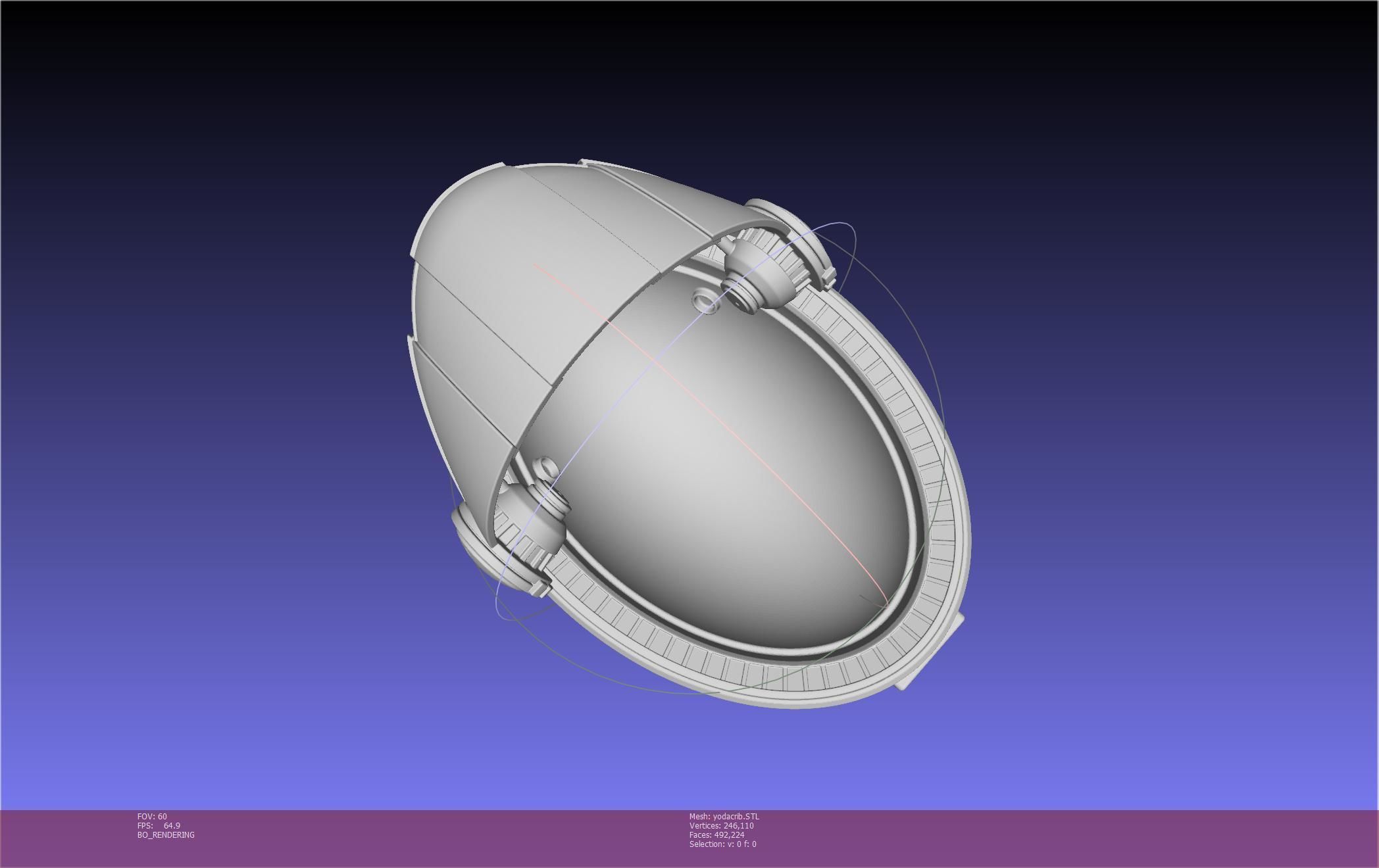 Star Wars Mandalorian Baby Yoda Crib Printable Assembly 3D print model_42