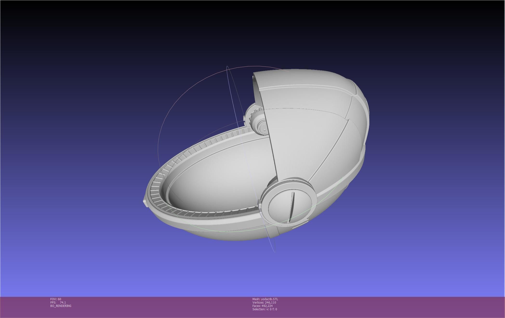 Star Wars Mandalorian Baby Yoda Crib Printable Assembly 3D print model_5