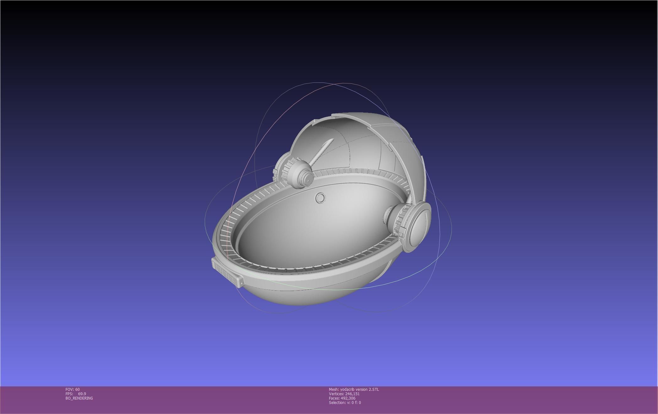 Star Wars Mandalorian Baby Yoda Crib Printable Assembly 3D print model_128