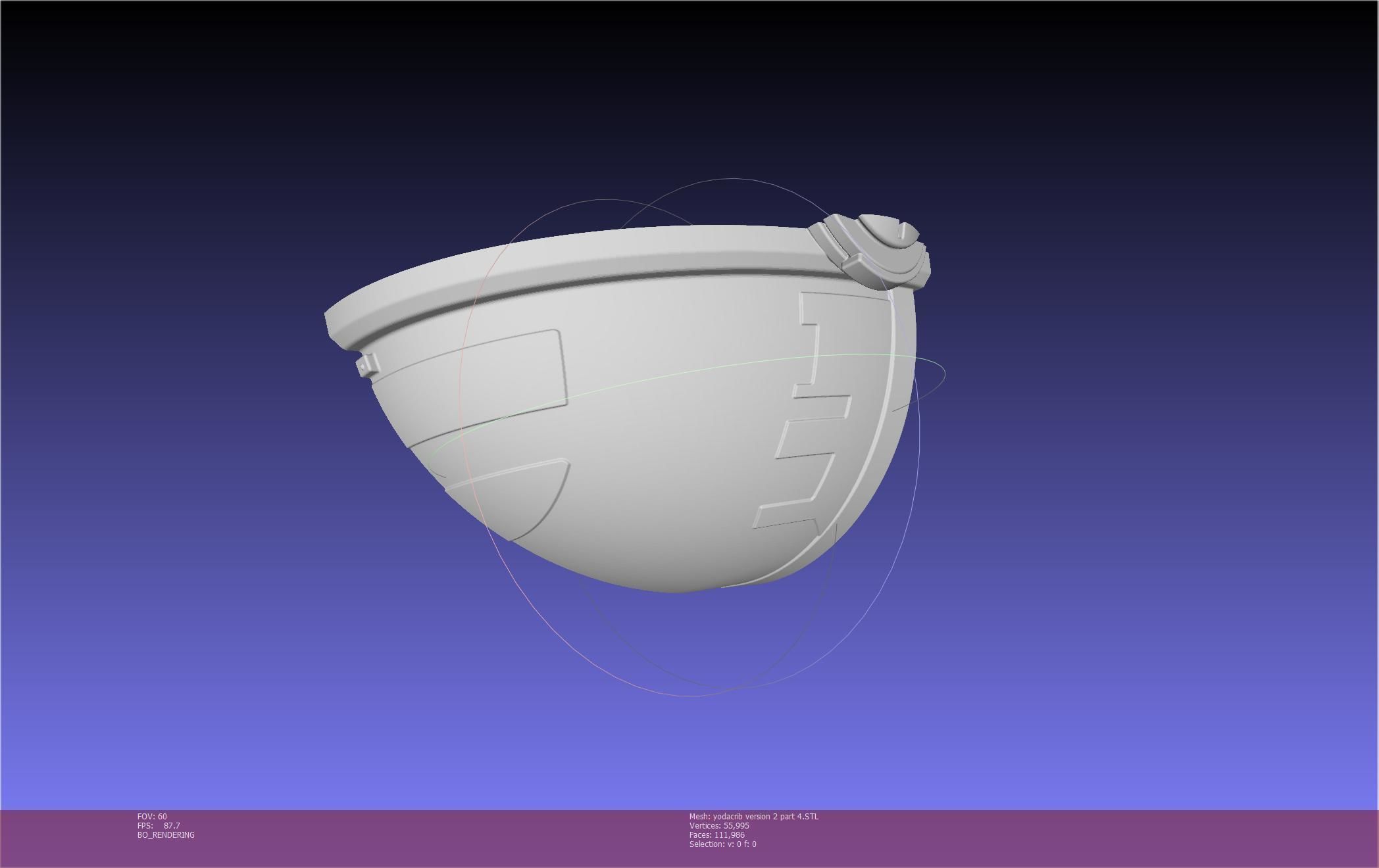 Star Wars Mandalorian Baby Yoda Crib Printable Assembly 3D print model_137