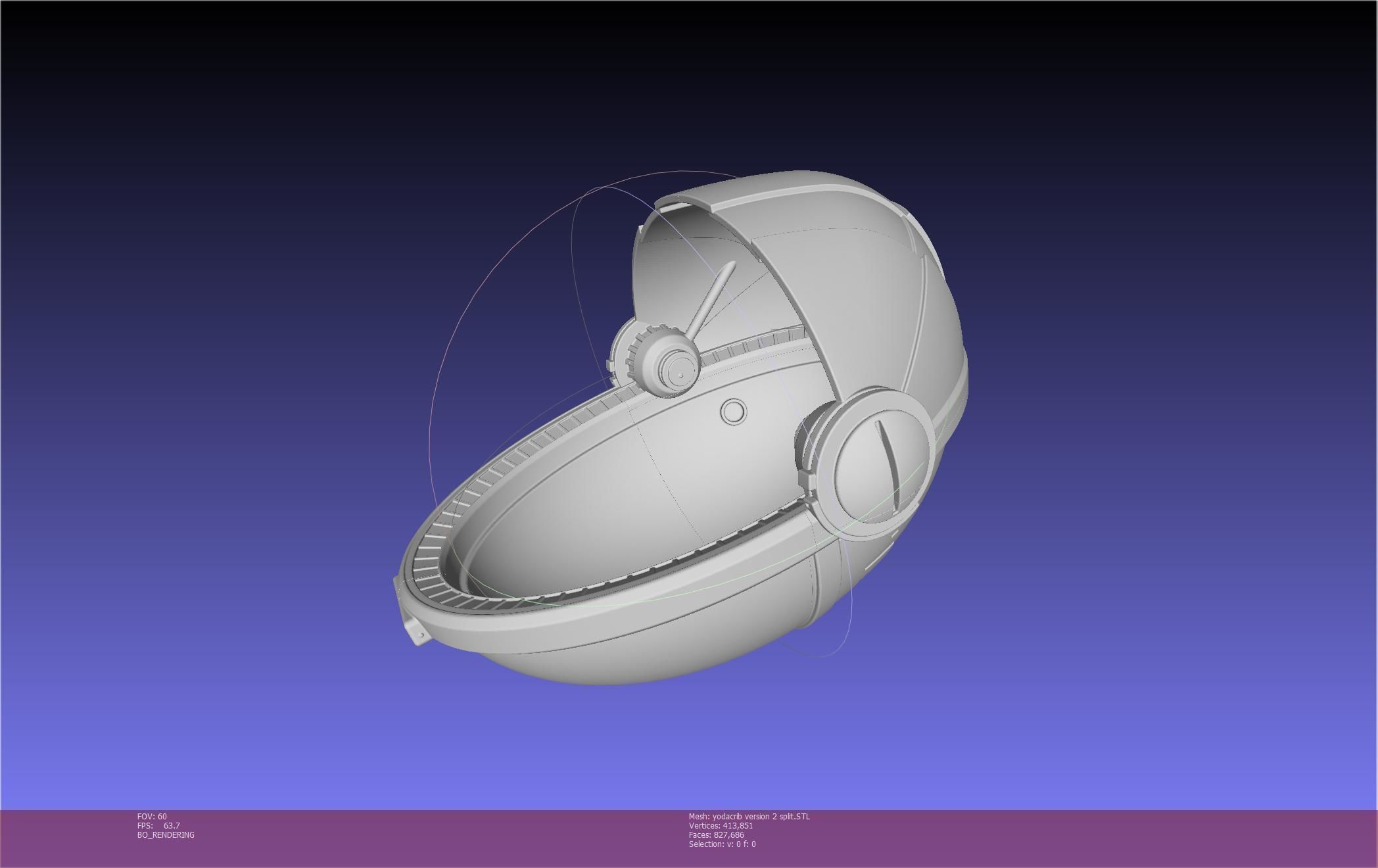 Star Wars Mandalorian Baby Yoda Crib Printable Assembly 3D print model_119