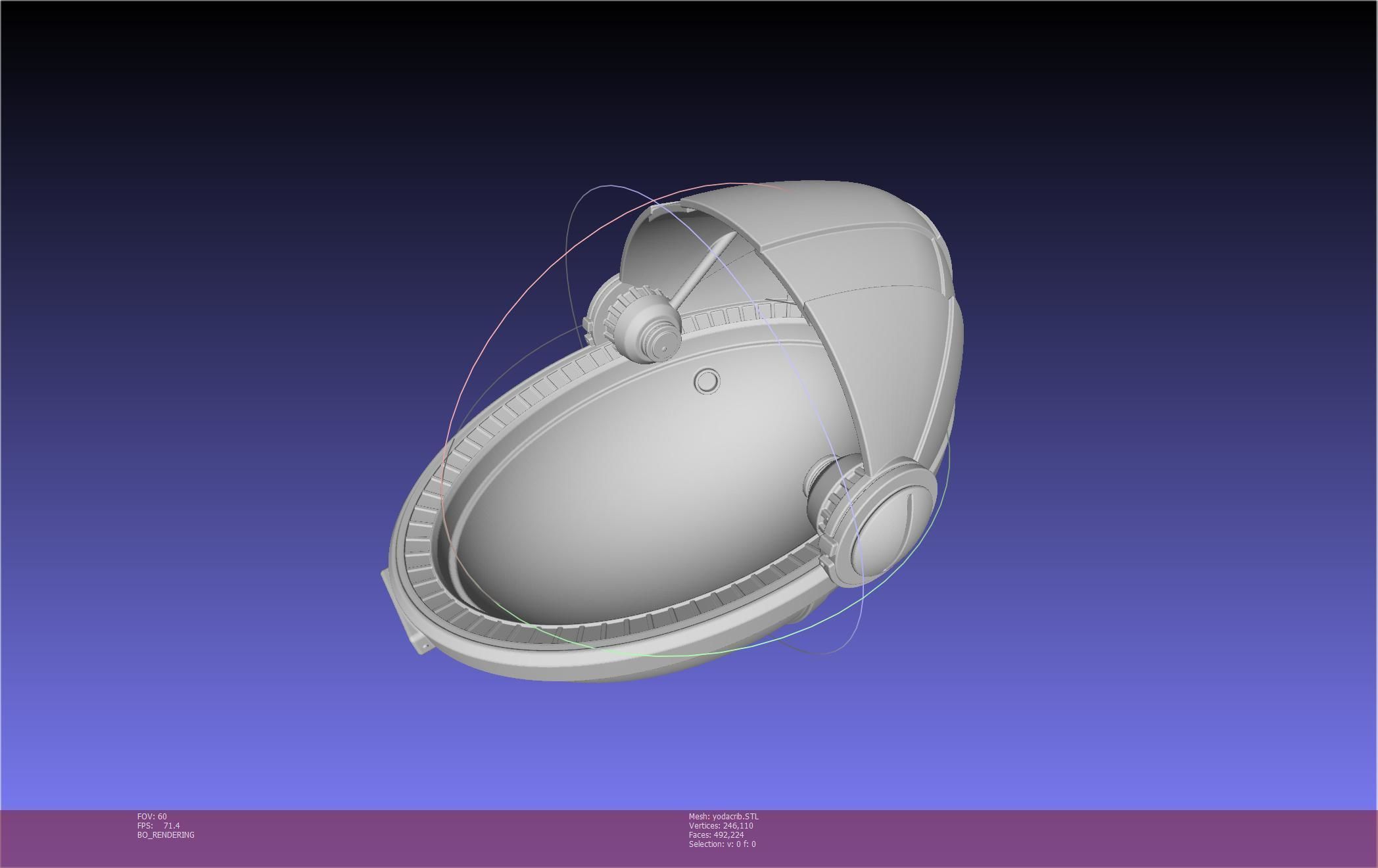 Star Wars Mandalorian Baby Yoda Crib Printable Assembly 3D print model_44