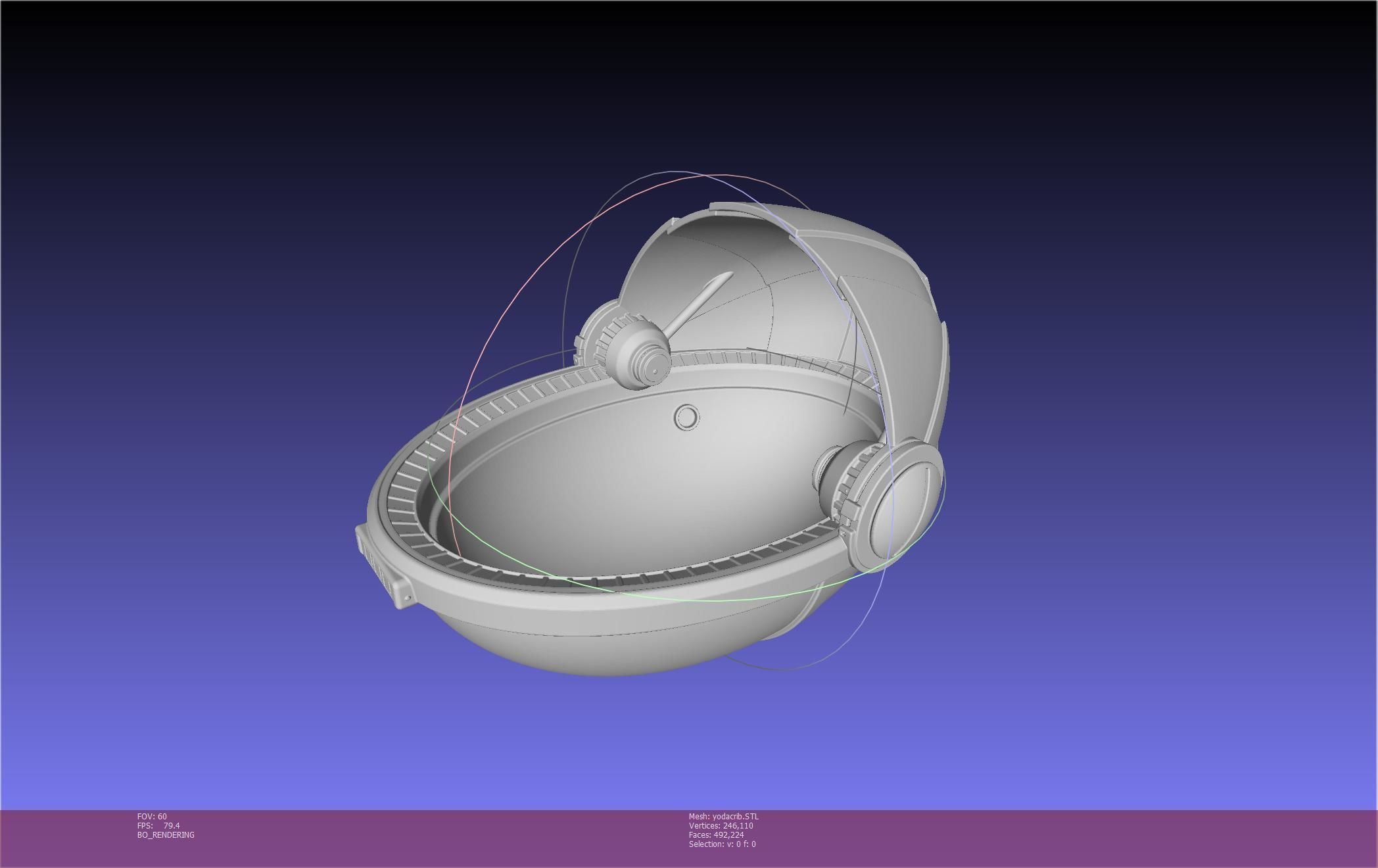Star Wars Mandalorian Baby Yoda Crib Printable Assembly 3D print model_24
