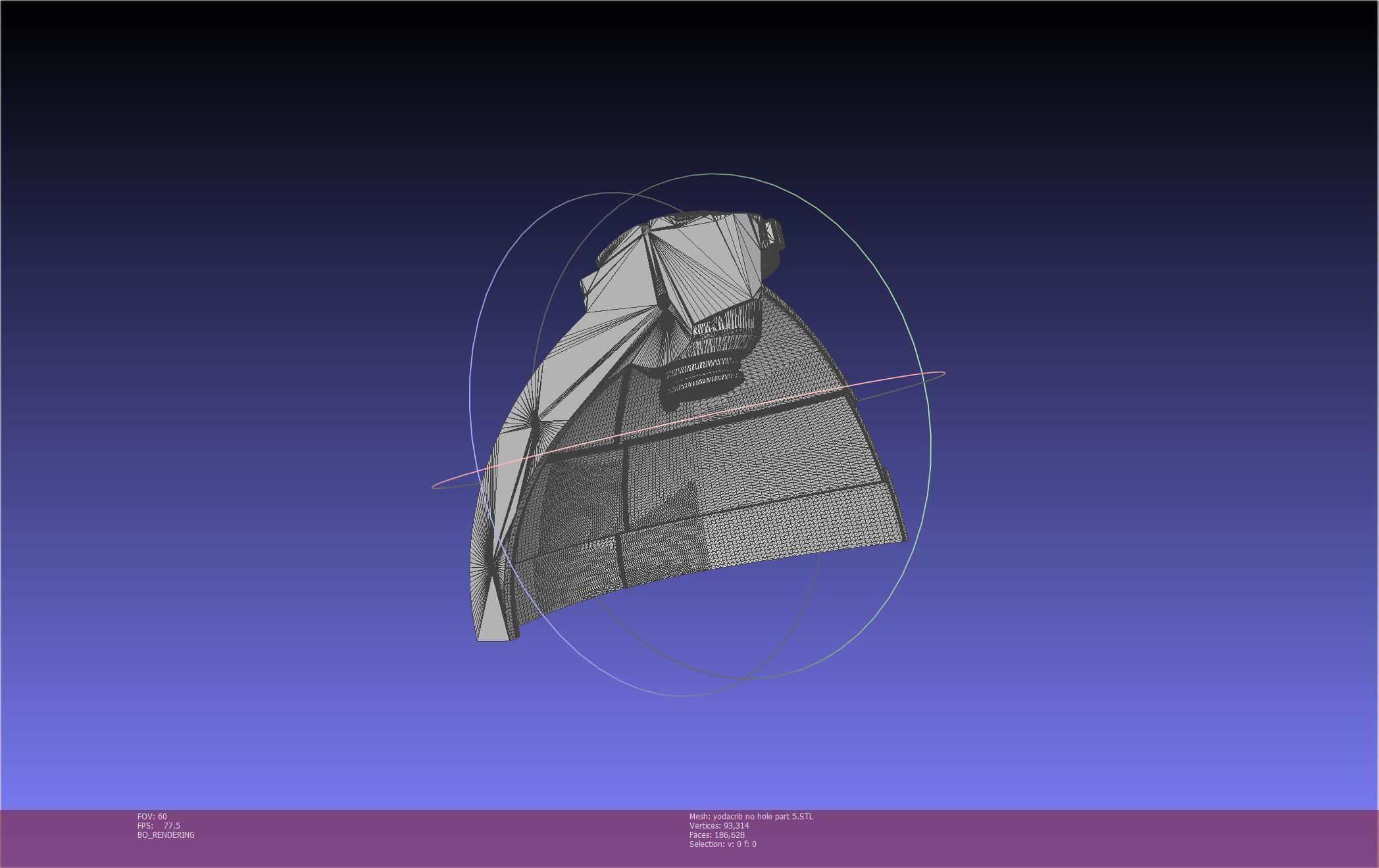 Star Wars Mandalorian Baby Yoda Crib Printable Assembly 3D print model_90
