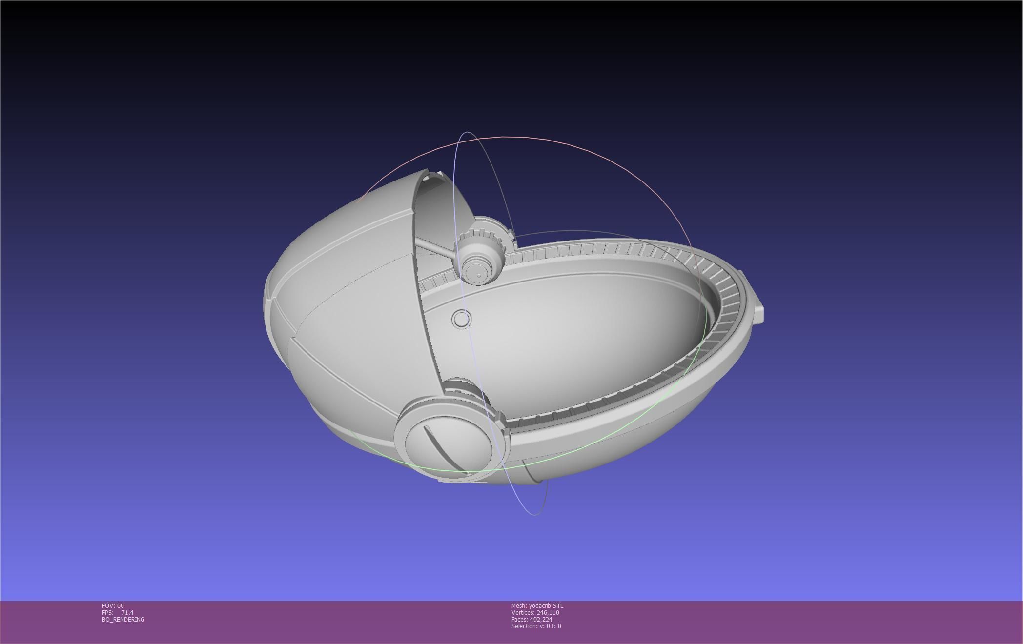 Star Wars Mandalorian Baby Yoda Crib Printable Assembly 3D print model_37
