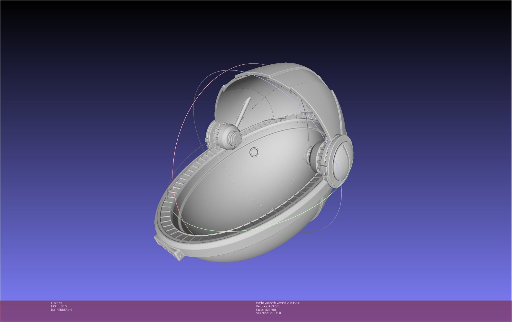 Star Wars Mandalorian Baby Yoda Crib Printable Assembly 3D print model_142
