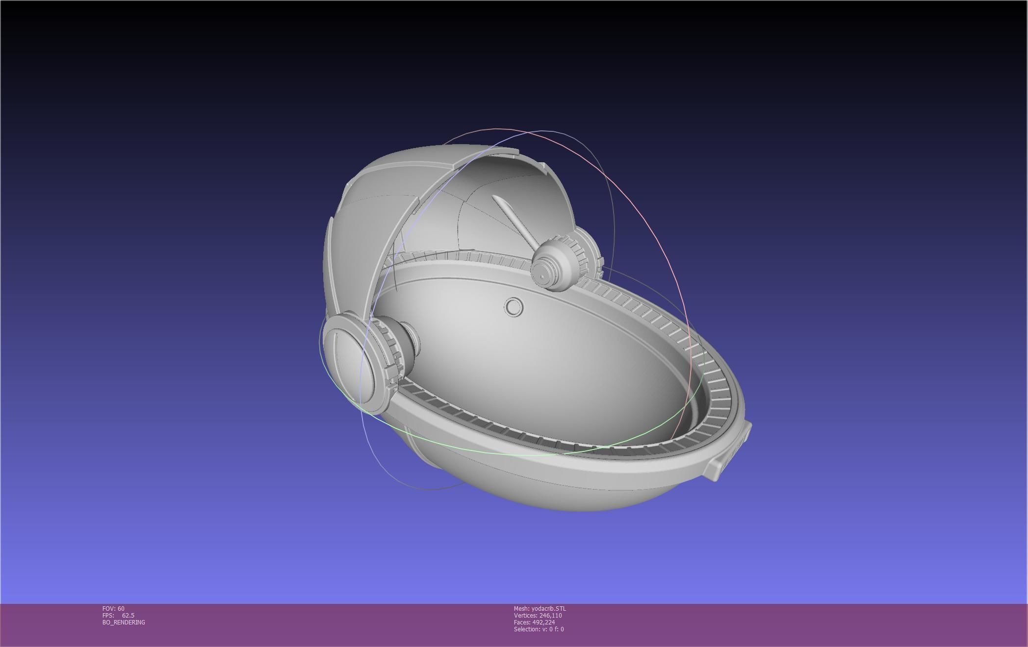 Star Wars Mandalorian Baby Yoda Crib Printable Assembly 3D print model_48