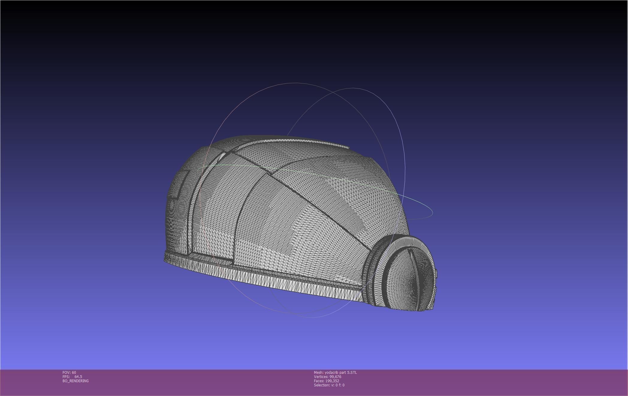 Star Wars Mandalorian Baby Yoda Crib Printable Assembly 3D print model_120