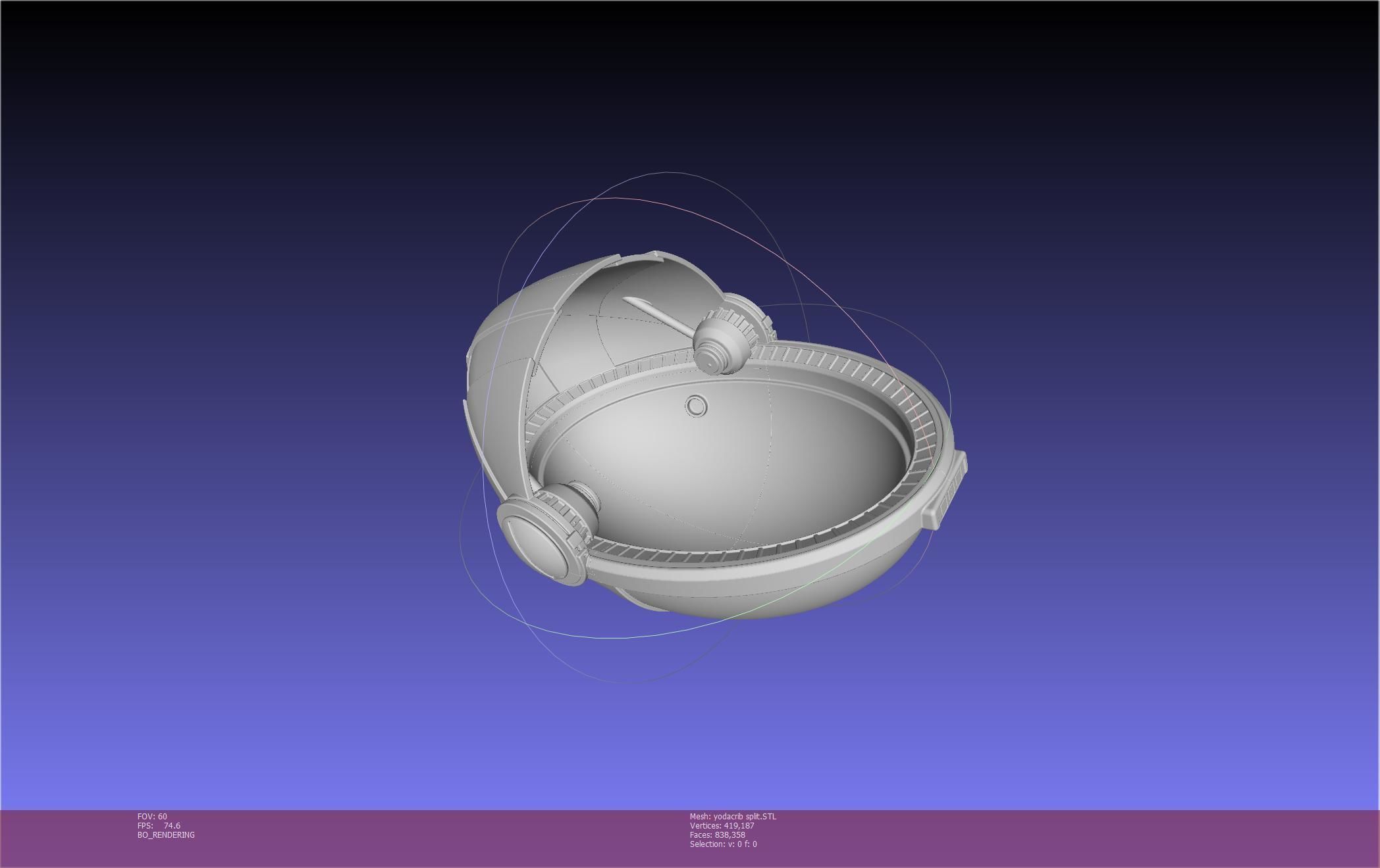 Star Wars Mandalorian Baby Yoda Crib Printable Assembly 3D print model_125