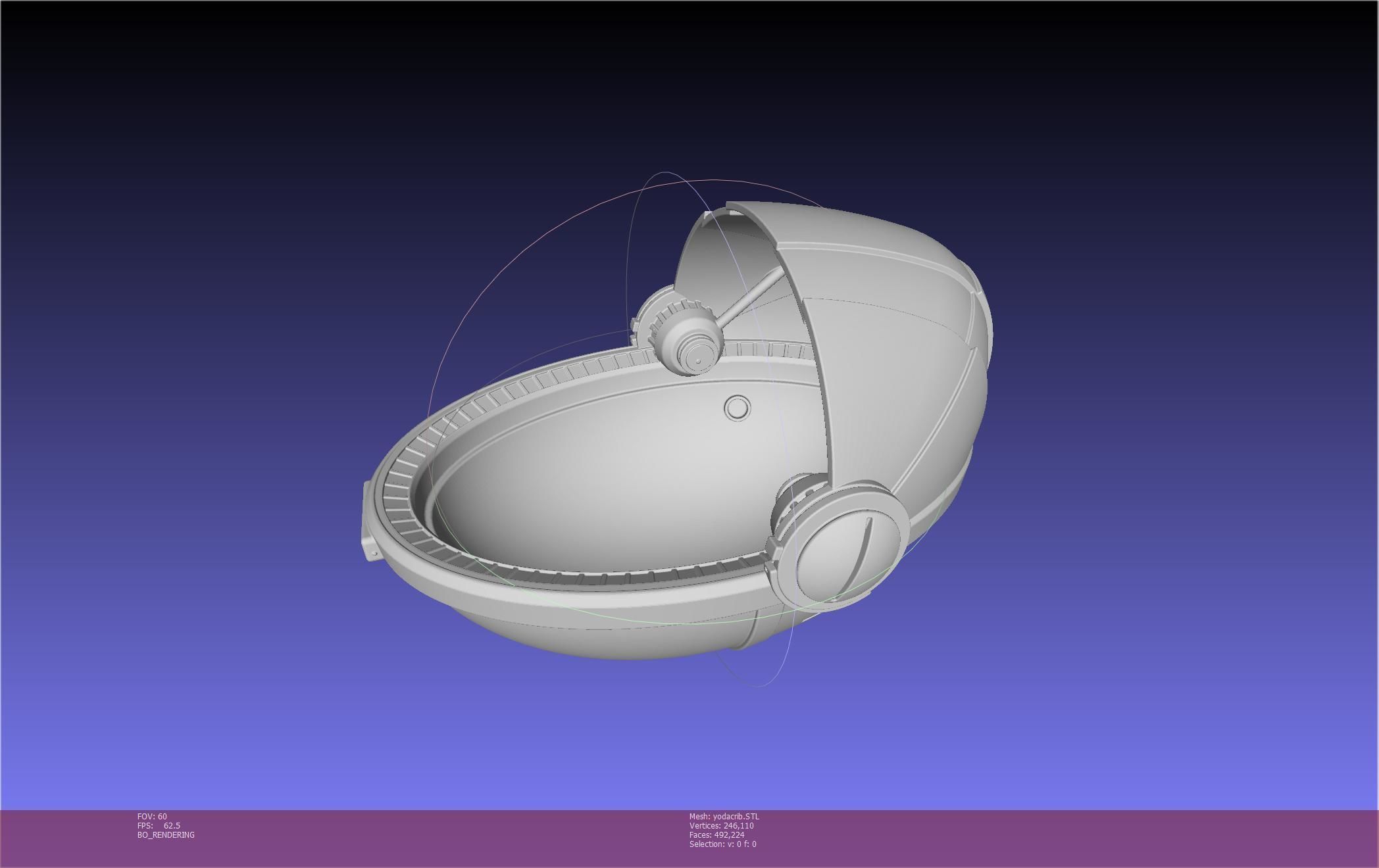Star Wars Mandalorian Baby Yoda Crib Printable Assembly 3D print model_30