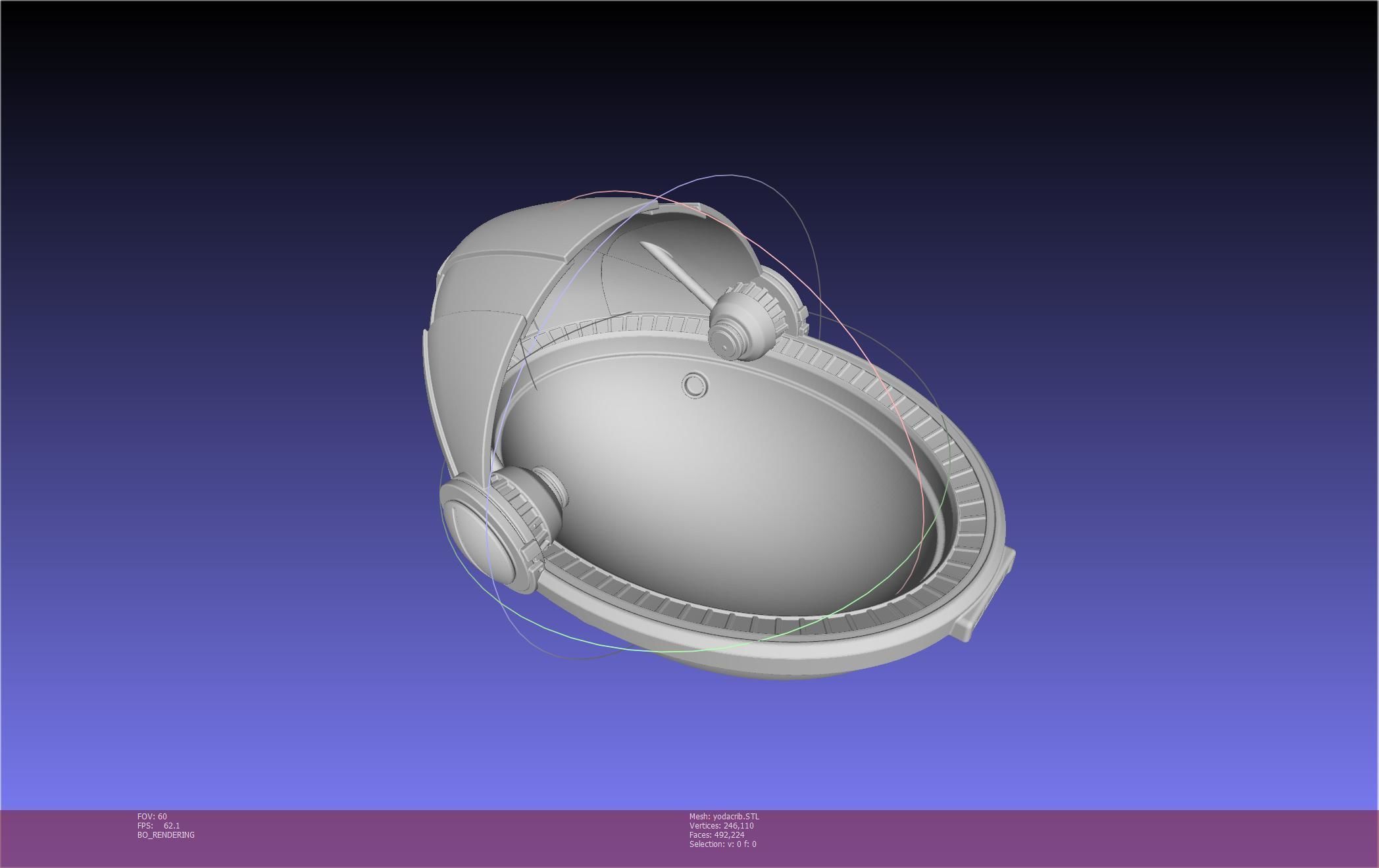 Star Wars Mandalorian Baby Yoda Crib Printable Assembly 3D print model_31