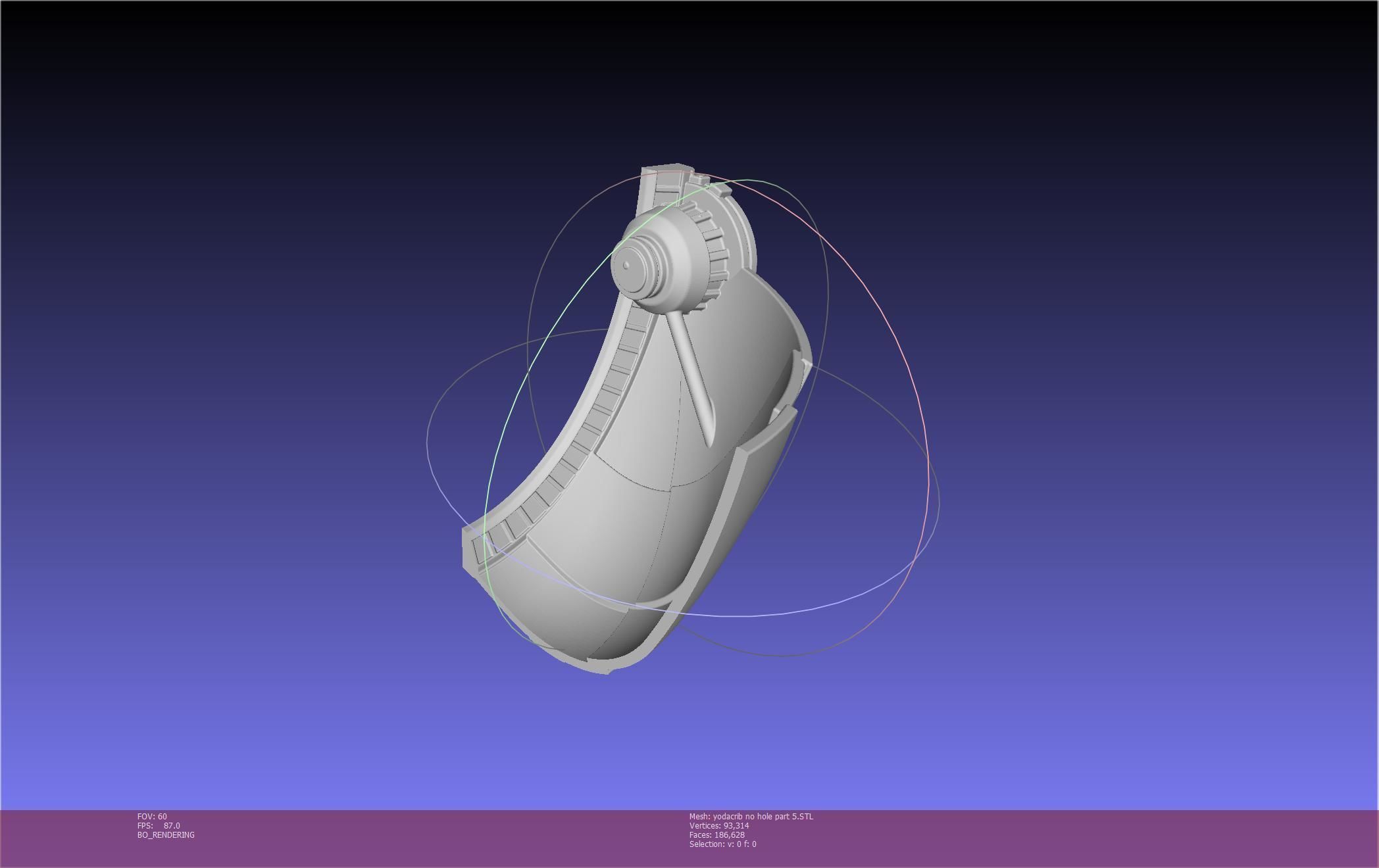 Star Wars Mandalorian Baby Yoda Crib Printable Assembly 3D print model_87