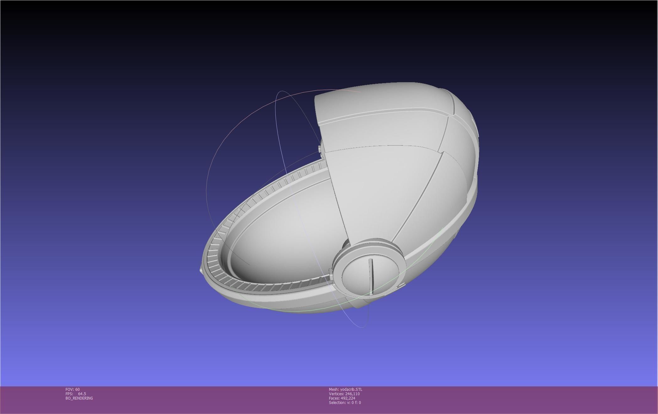 Star Wars Mandalorian Baby Yoda Crib Printable Assembly 3D print model_26