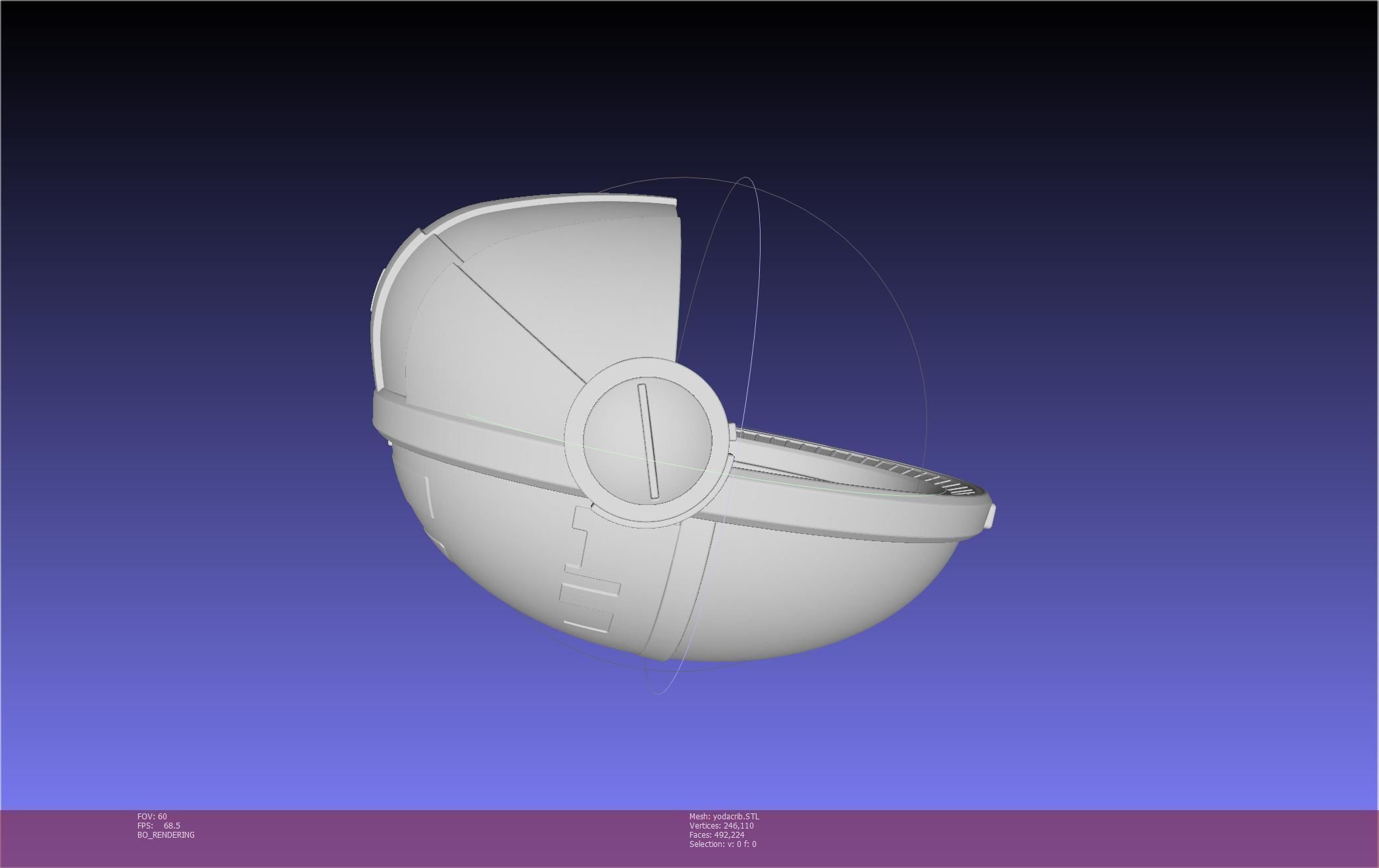 Star Wars Mandalorian Baby Yoda Crib Printable Assembly 3D print model_32