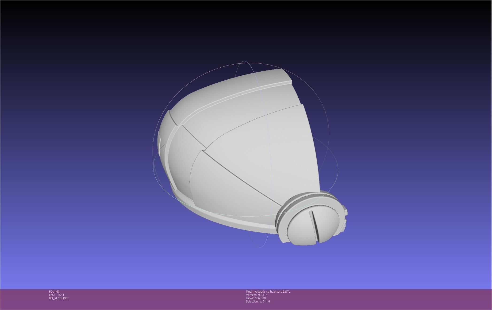 Star Wars Mandalorian Baby Yoda Crib Printable Assembly 3D print model_97