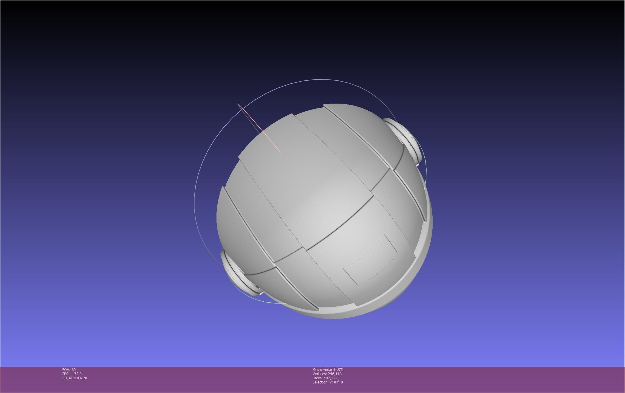 Star Wars Mandalorian Baby Yoda Crib Printable Assembly 3D print model_45