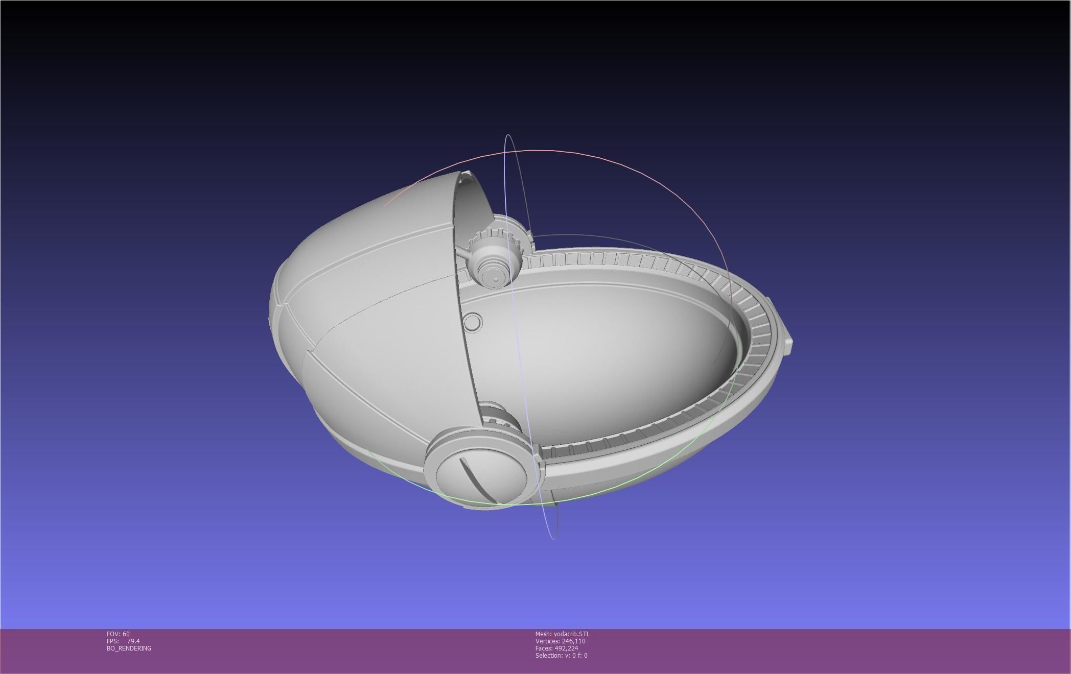 Star Wars Mandalorian Baby Yoda Crib Printable Assembly 3D print model_57