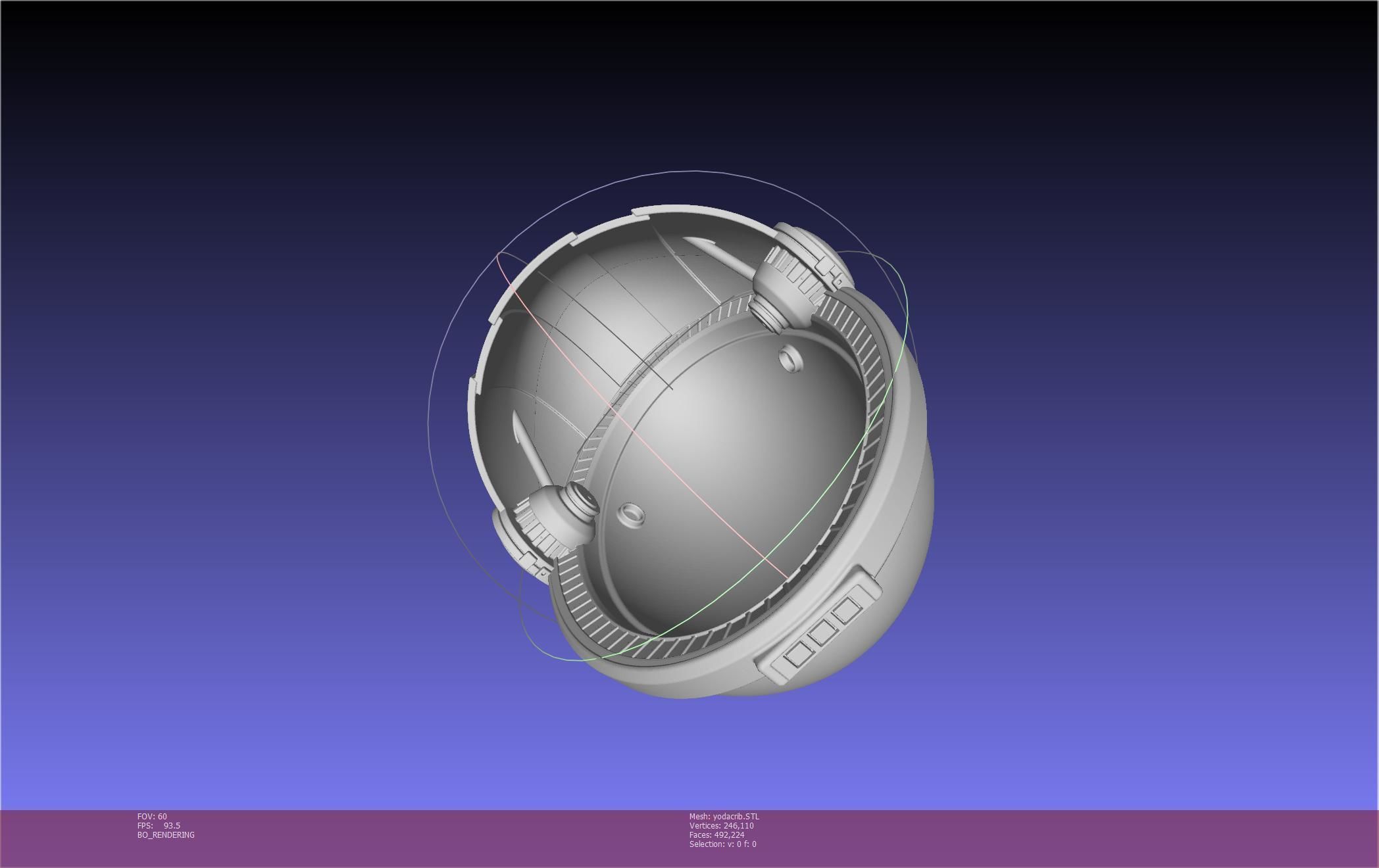 Star Wars Mandalorian Baby Yoda Crib Printable Assembly 3D print model_36