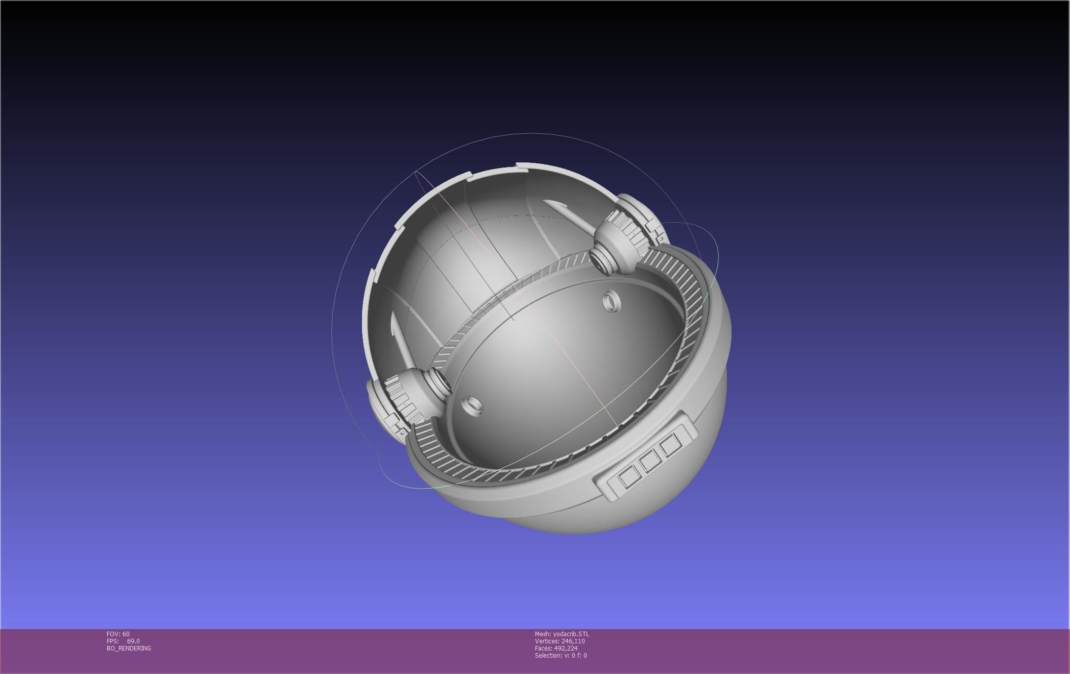 Star Wars Mandalorian Baby Yoda Crib Printable Assembly 3D print model_49