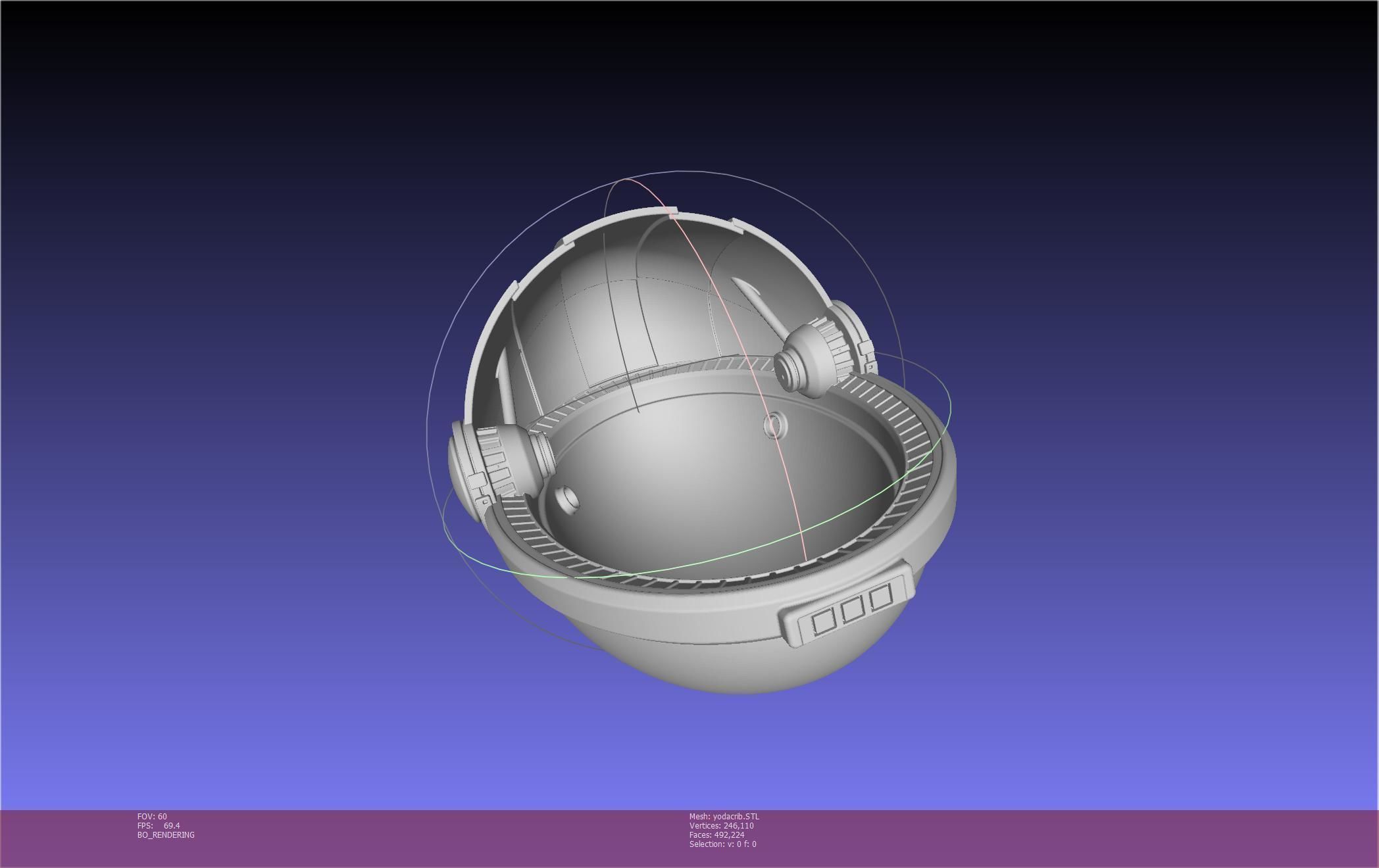 Star Wars Mandalorian Baby Yoda Crib Printable Assembly 3D print model_43