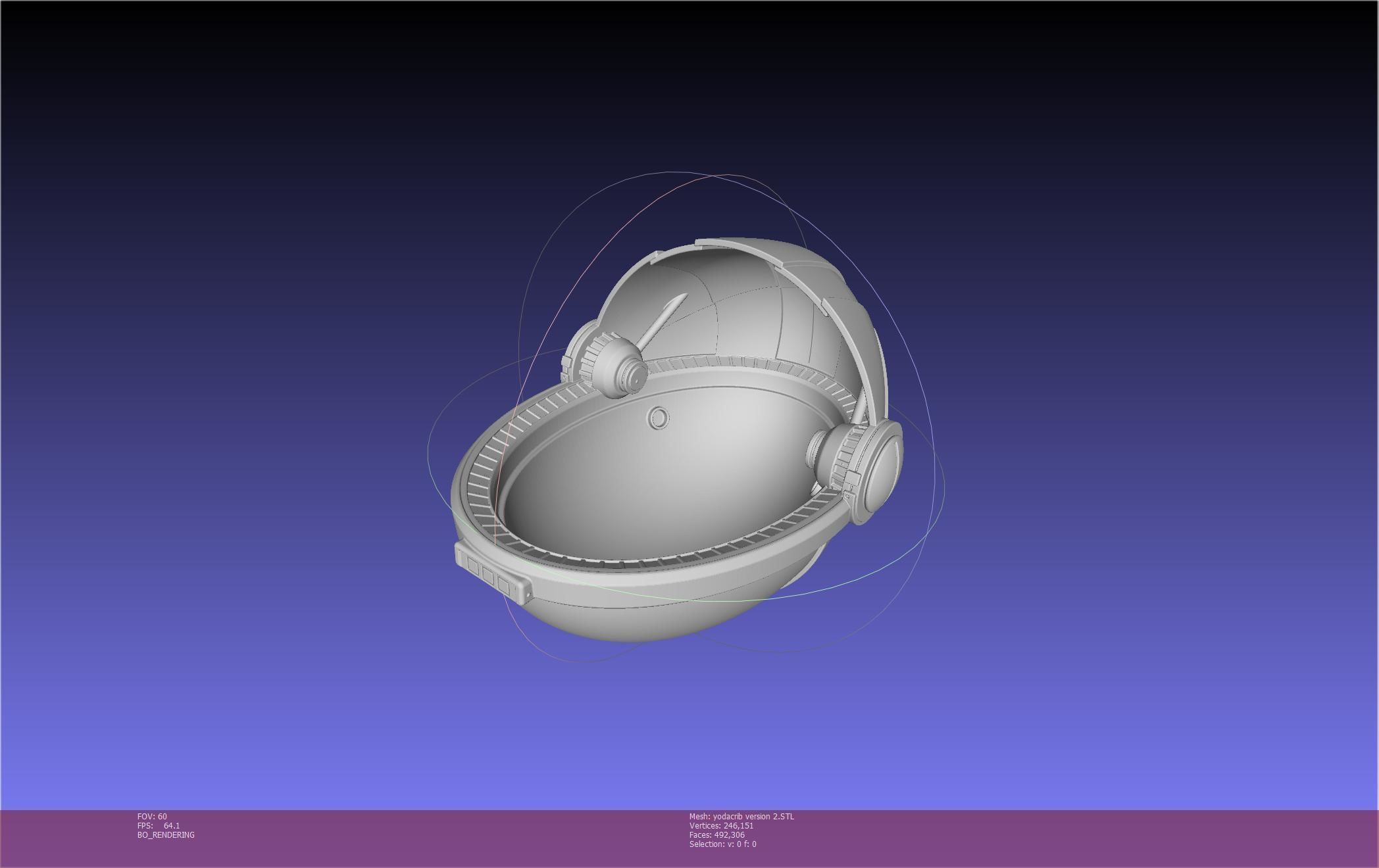 Star Wars Mandalorian Baby Yoda Crib Printable Assembly 3D print model_127