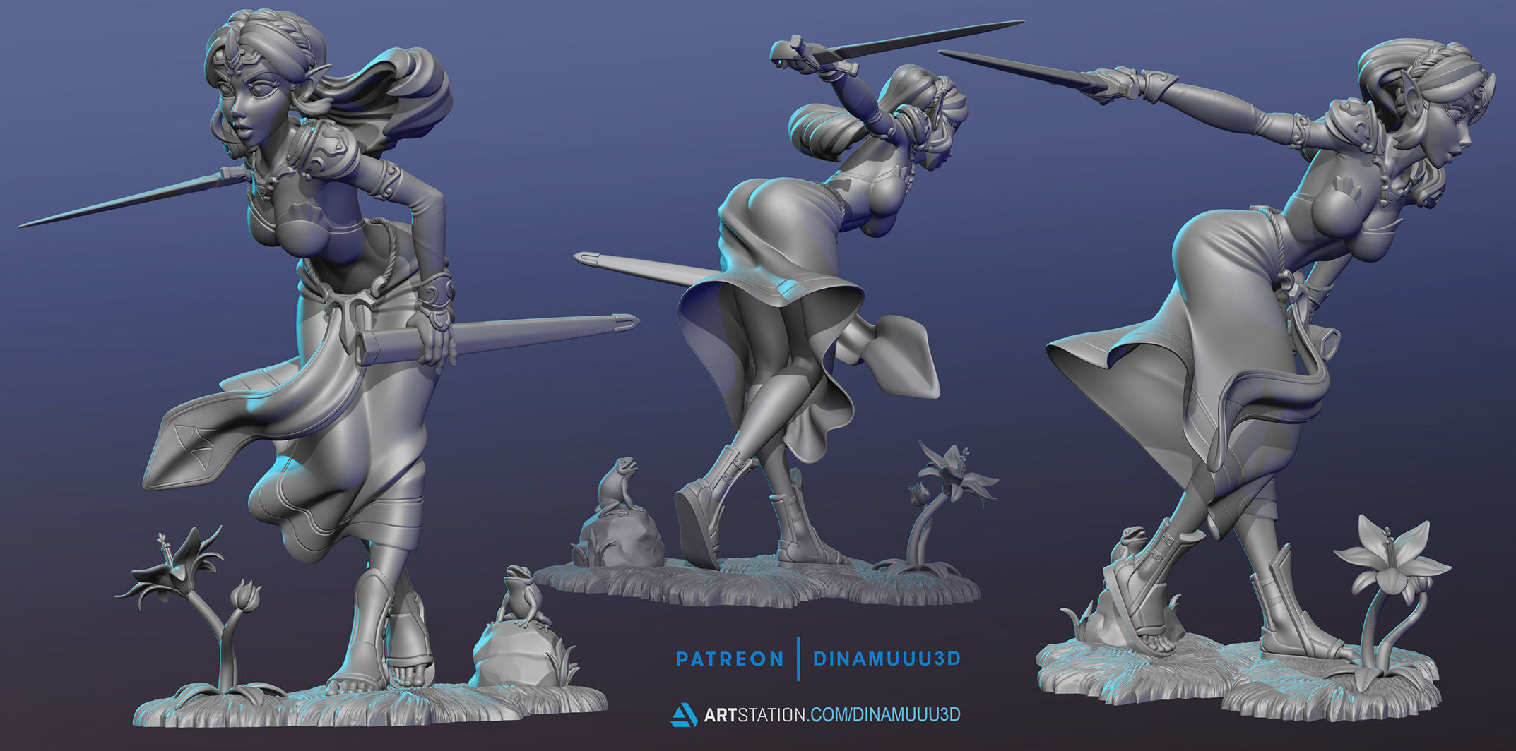 Princess Zelda Figurine 3D Print Model STL 3D print model_7