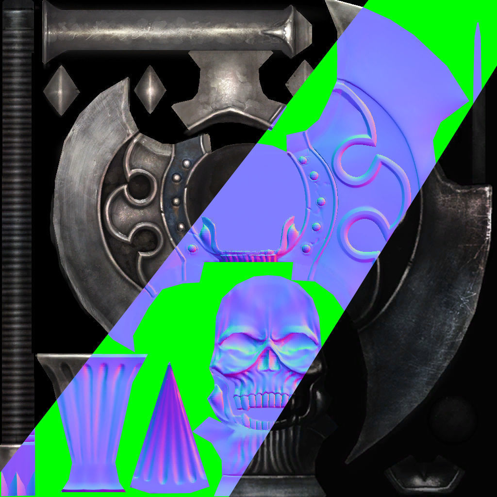 Axe Heavy All Low-poly 3D model_6