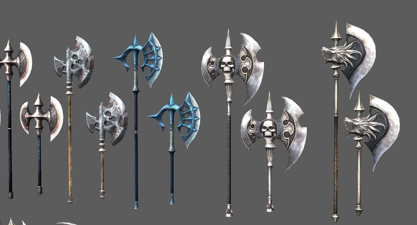 Axe Heavy All Low-poly 3D model_1