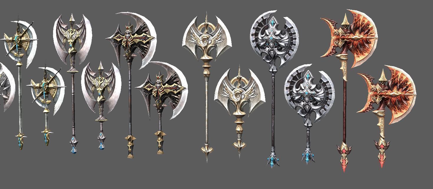 Axe Heavy All Low-poly 3D model_2