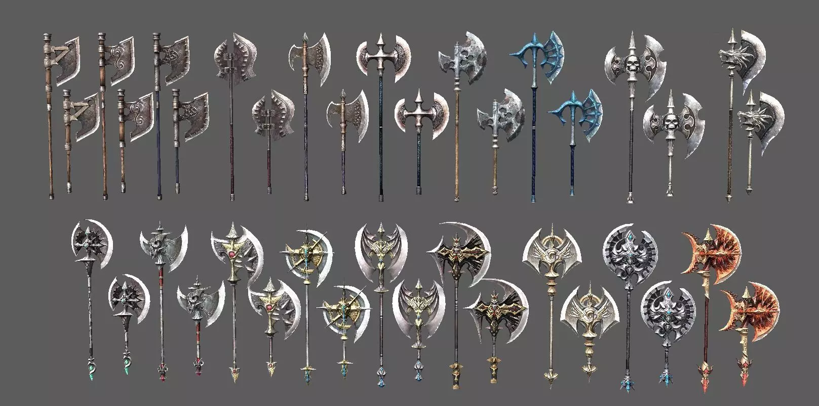 Axe Heavy All Low-poly 3D model_0