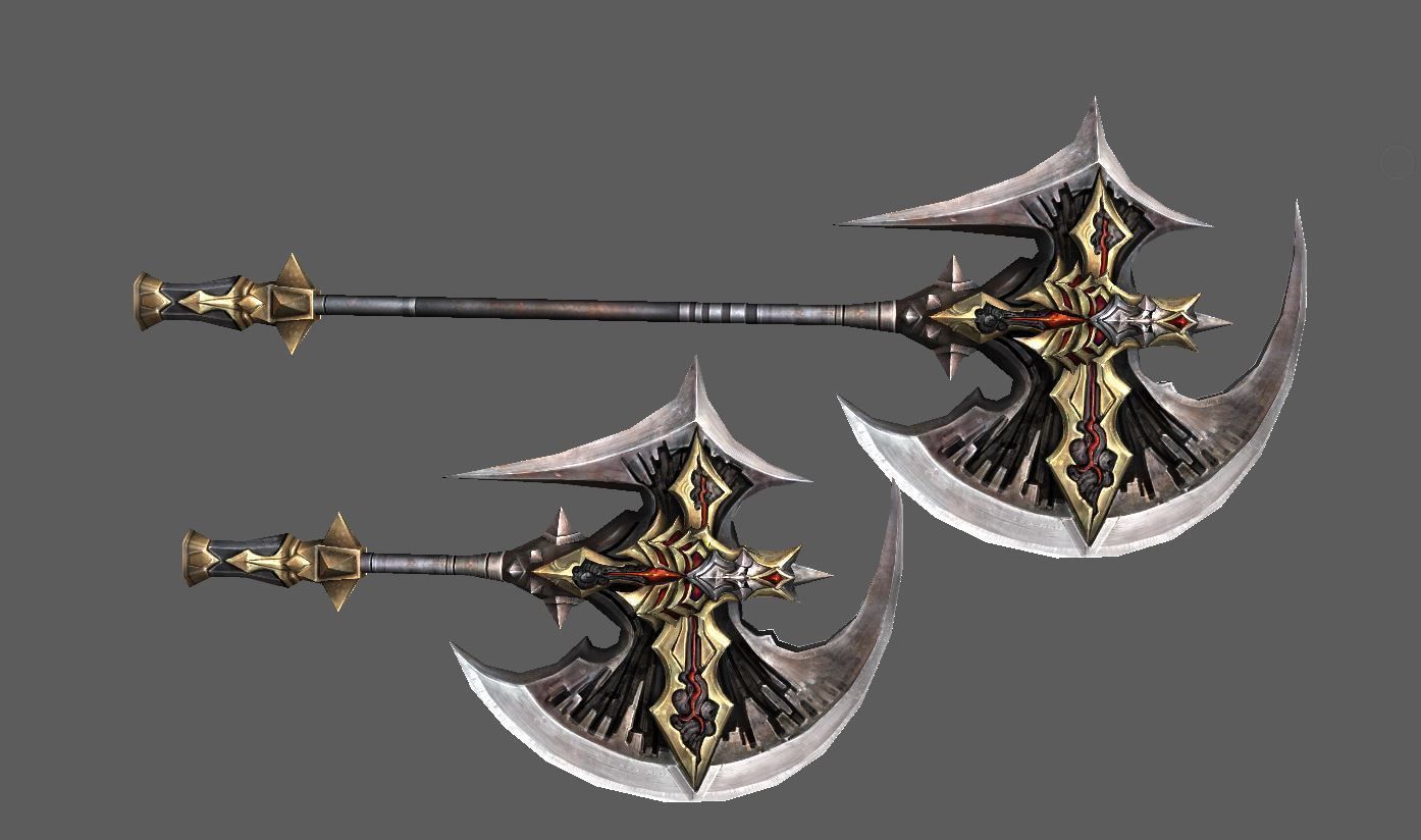 Axe Heavy All Low-poly 3D model_4