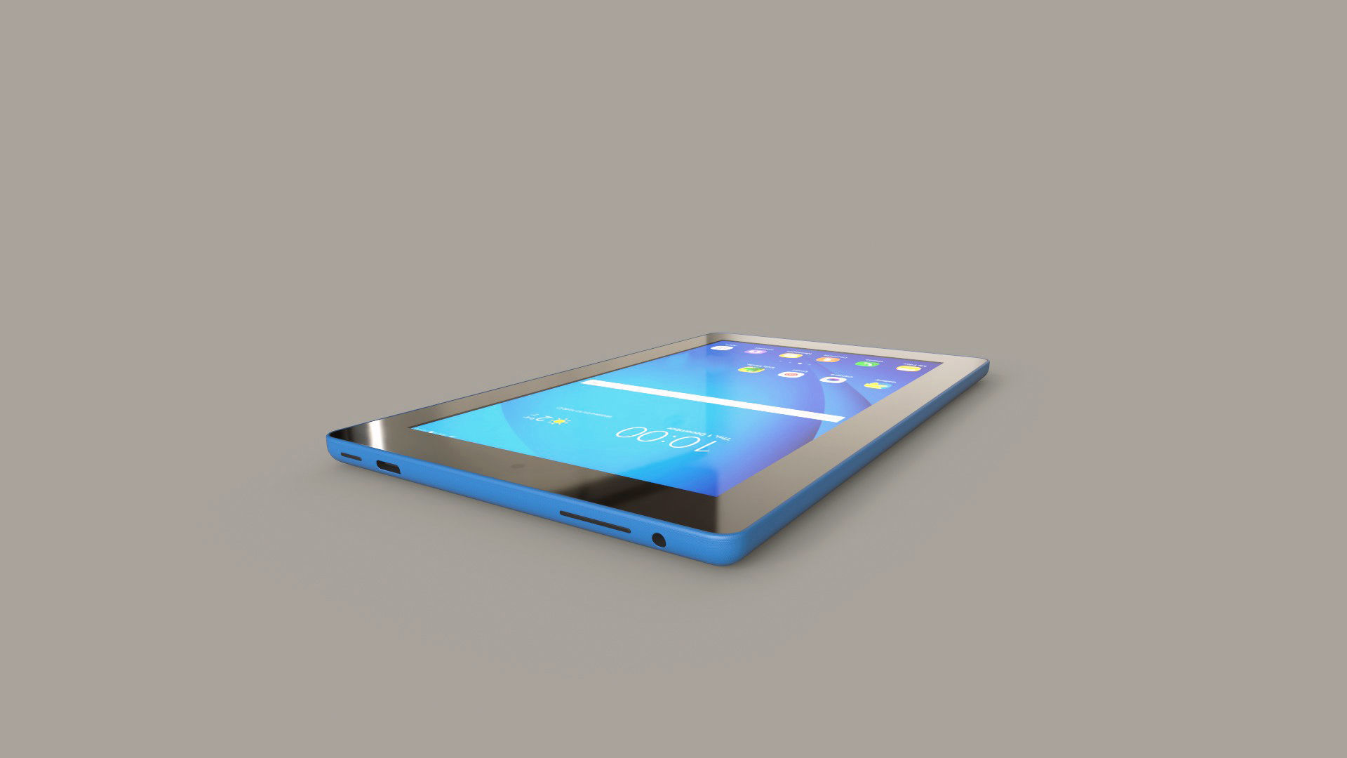 Small Digital Tablet Low-poly 3D model_7
