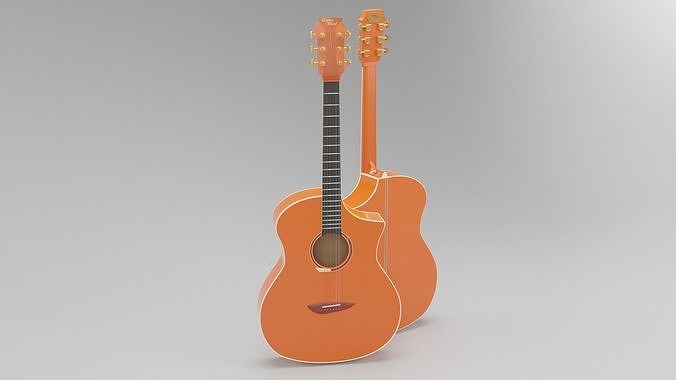 acoustic guitar 3D model