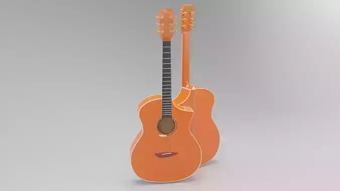 acoustic guitar 3D model