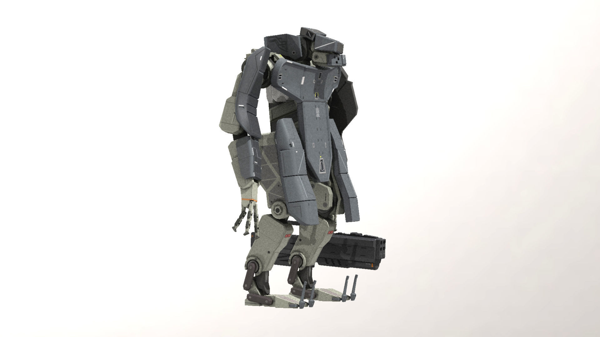 WarBot Assault Pack Low-poly 3D model_3