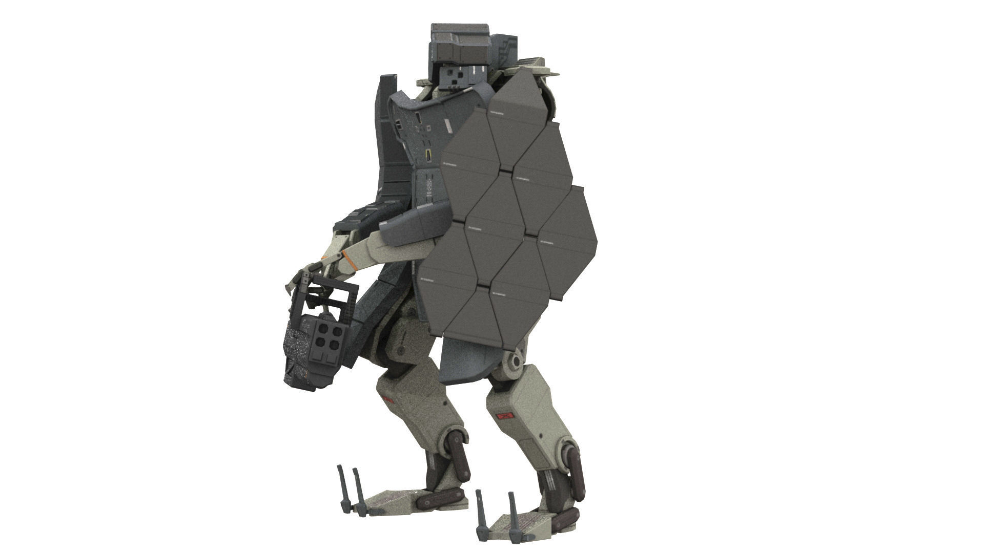 WarBot Assault Pack Low-poly 3D model_6