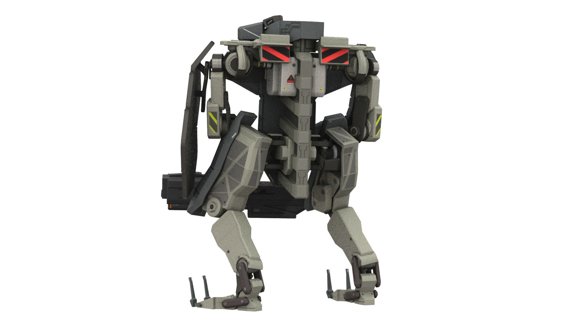 WarBot Assault Pack Low-poly 3D model_5