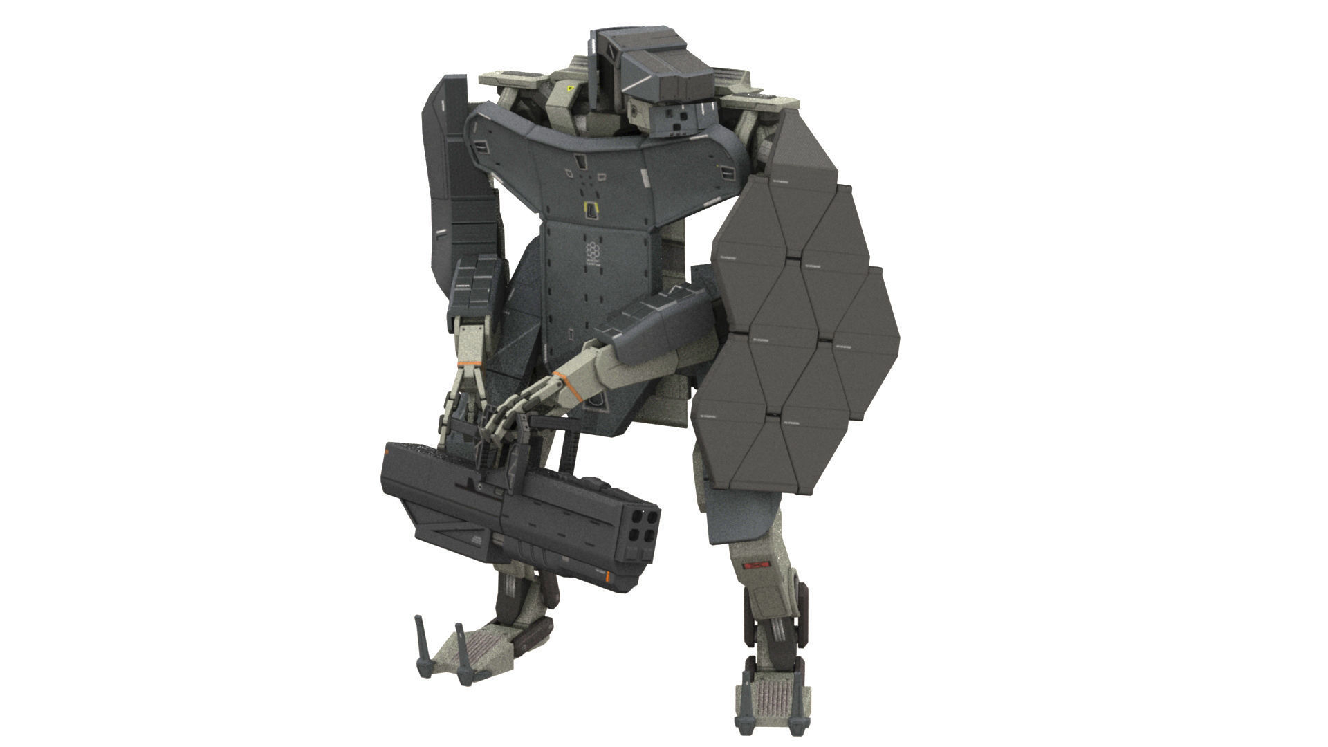 WarBot Assault Pack Low-poly 3D model_1