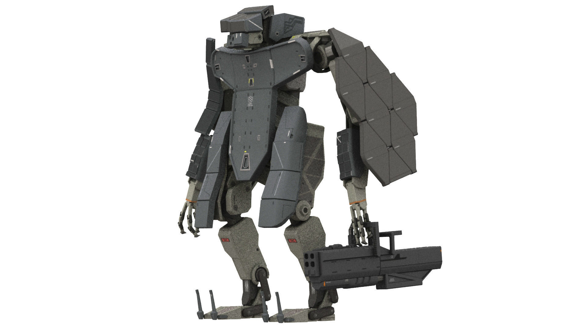 WarBot Assault Pack Low-poly 3D model_2
