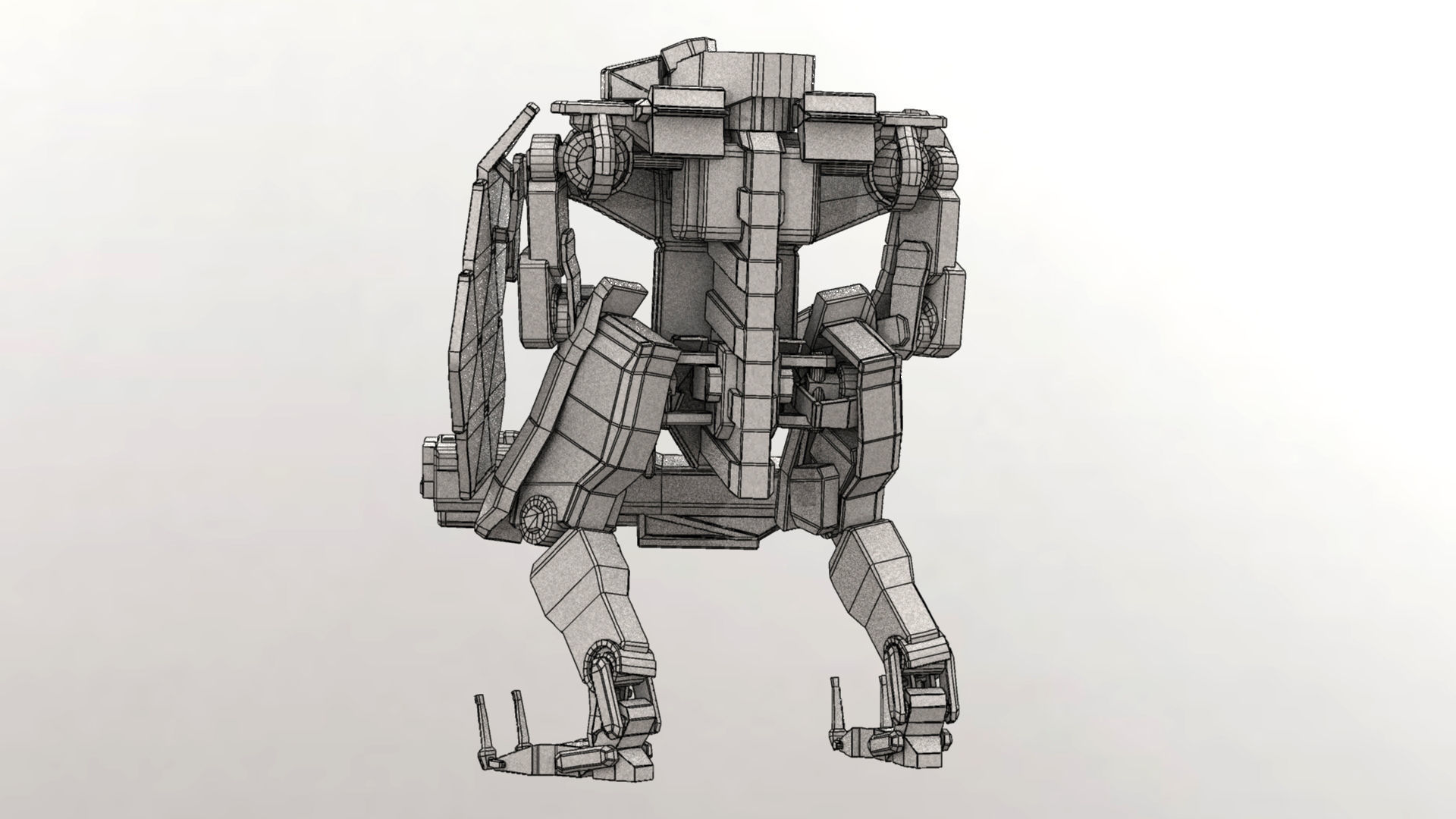 WarBot Assault Pack Low-poly 3D model_9