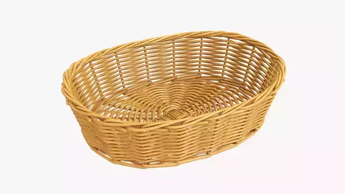  Wicker basket oval medium brown