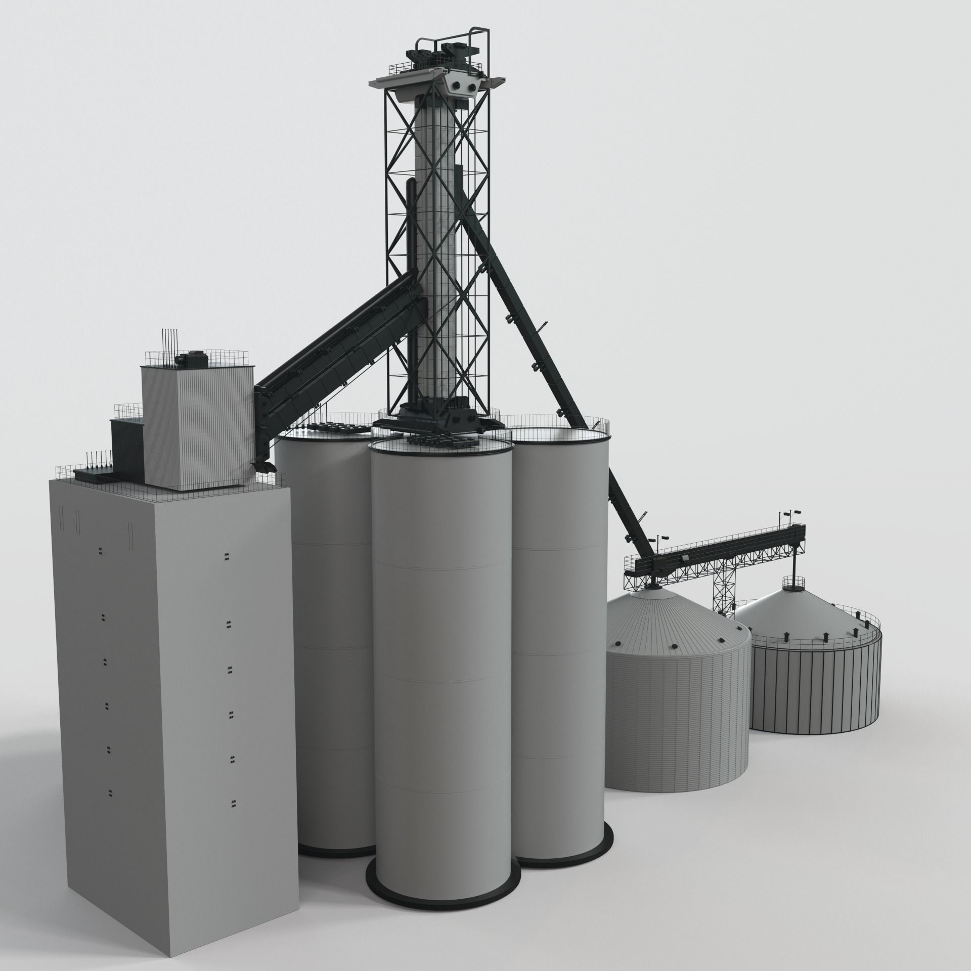 Concrete plant 3D model_1