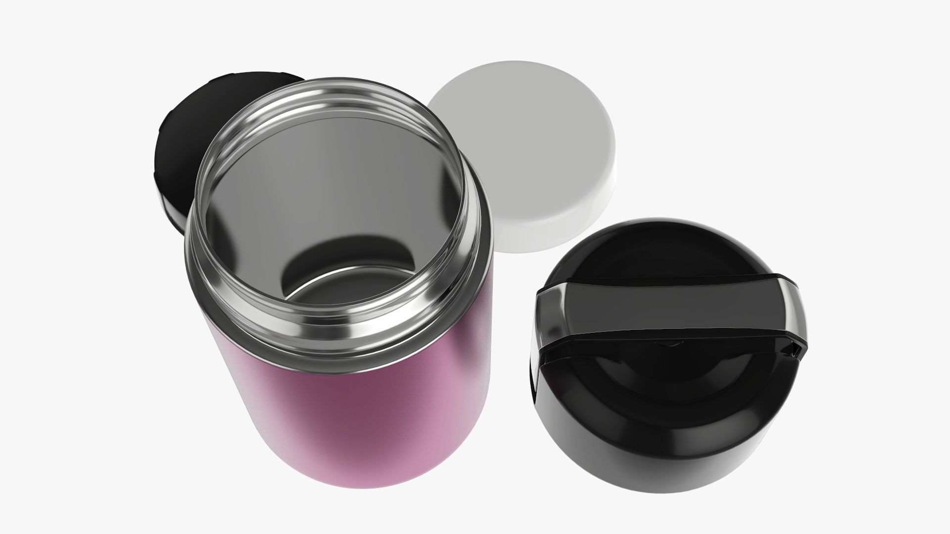 Thermos vacuum flask bottle 05 3D model_3