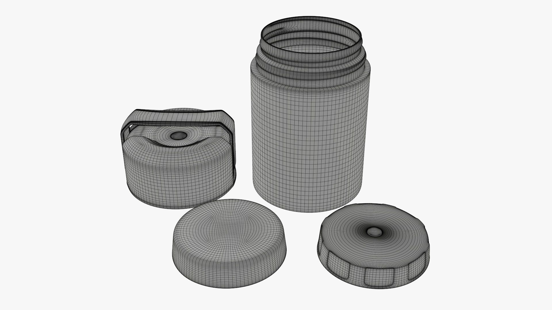 Thermos vacuum flask bottle 05 3D model_5